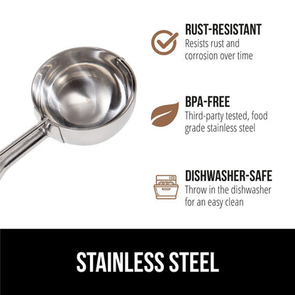 GORILLA GRIP BPA-Free 304 Stainless Steel Cookie Scoop, 1 TBSP Scooper #60, Soft Grip Handle, Easy Food Release, Create Even Portions, Multipurpose Kitchen Melon Baller, Meatball Spring Scoops, Mint