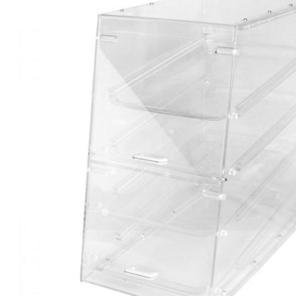 TrueCraftware- 4 Tray Countertop Bakery Display Case with Rear Doors 14" x 24" x 24"- Pastry Case Box Retail Commercial Home use for Bagels Baked Goods Bread Donuts Vegetables