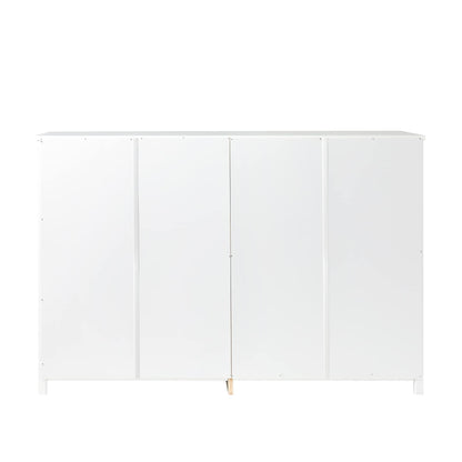 Walker Edison Tahnee 6-Drawer Solid Wood Dresser, 47 Inch, White