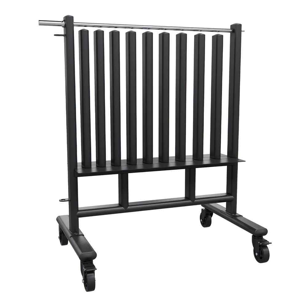 Power Systems Premium Dumbbell Storage Rack – Mobile Weight Rack with Wheels, Heavy Duty Steel Organizer for Home Gym, Fitness Studio & Commercial Use, Secure Space Saving Design (Rack Only)