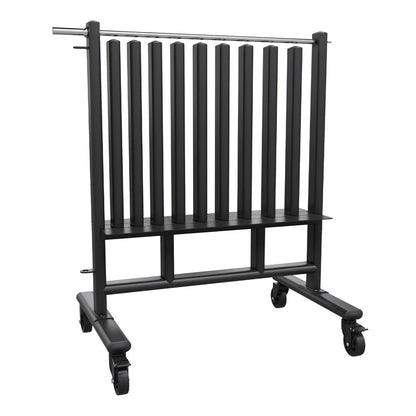 Power Systems Premium Dumbbell Storage Rack – Mobile Weight Rack with Wheels, Heavy Duty Steel Organizer for Home Gym, Fitness Studio & Commercial Use, Secure Space Saving Design (Rack Only)