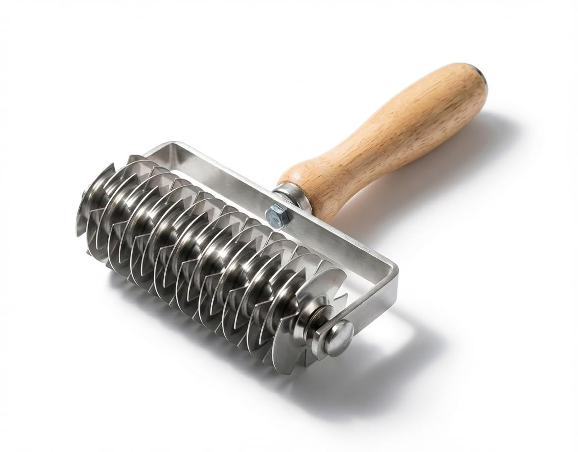 Lattice Pastry Cutter, Professional Lattice Roller for Pie & Beef Wellington, Sharp Multi-Blade Dough Cutter for Even Decorative Crusts, Easy-Clean Baking Gift for Home Bakers