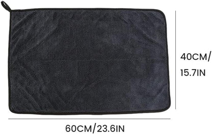 HYCIM 23.62 15.75 Inches, (3pcs) Shiny Microfiber Wipes Bath Shower Cleaning Cloths, X Super Absorbent Microfiber Bath