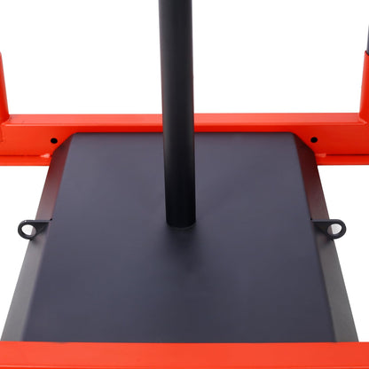 Heavy-Duty Weight Sled - Black+Red Steel Fitness Training Equipment for Strength & Speed