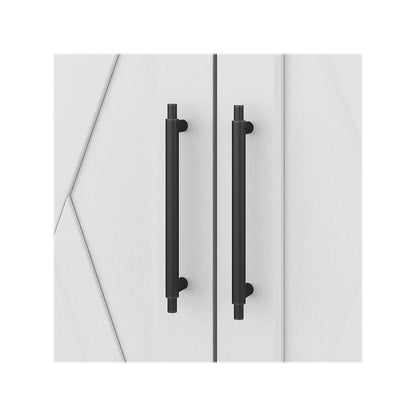 Bush Home Key West 48W Double Vanity Set with Sinks, Medicine Cabinets and Linen Tower in White Ash