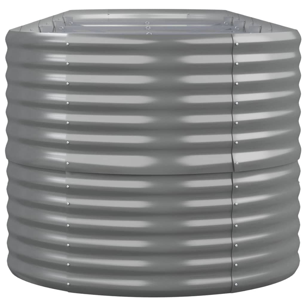 Mhdvray Large Oval Raised Garden Bed 173x173x27 in, Heavy-Duty Powder-Coated Steel Planter Box for Vegetables Flowers Herbs, Spacious Outdoor Raised Bed for Patio Balcony Modern Grey