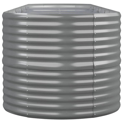 Mhdvray Large Oval Raised Garden Bed 173x173x27 in, Heavy-Duty Powder-Coated Steel Planter Box for Vegetables Flowers Herbs, Spacious Outdoor Raised Bed for Patio Balcony Modern Grey