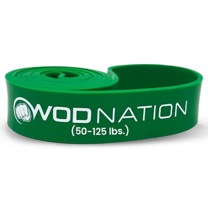 WOD Nation Pull Up Assistance Bands (10-175lbs Band) - Best for Pullup Assist, Chin Ups, Resistance Bands Exercise, Stretch, Mobility Work & Serious Fitness - 41 inch Straps