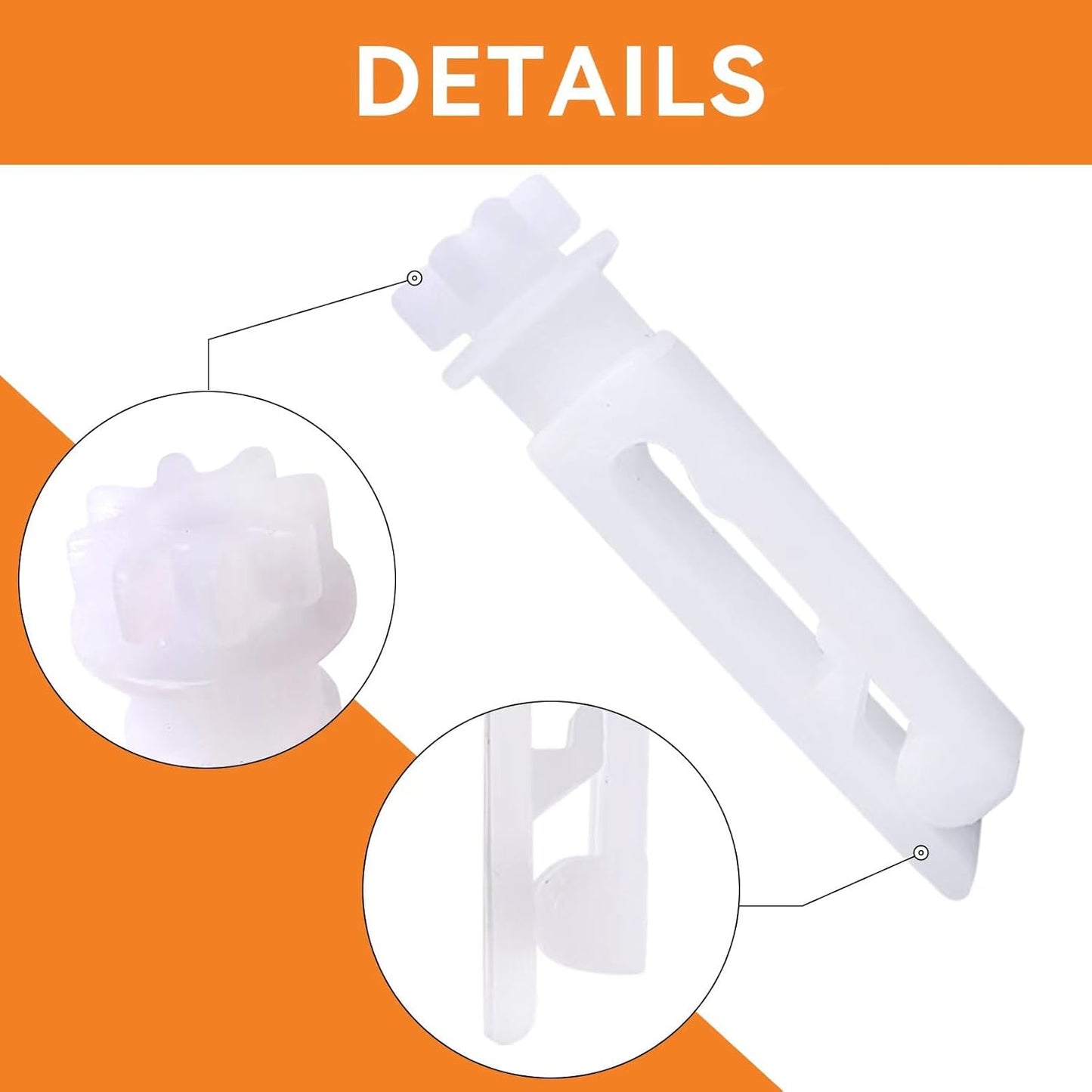 40 Sets of Clear Vertical Blind Repair Tabs, 80 PCS Blind Fixers with 15 PCS White Stem Parts for Vertical Blind Kit