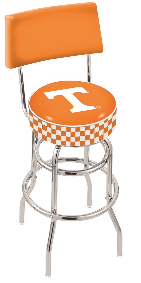 L7C4 Tennessee 30" Double-Ring Swivel Bar Stool with Chrome Finish