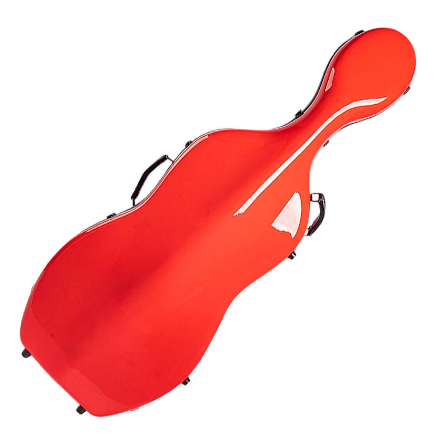 ZXHFSH 4/4 Full Size Cello Case, Composite Carbon Fiber Hard Shell Backpack with Wheels, Comfortable Shoulder Straps(Orange)