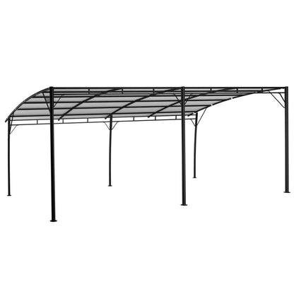 Rectangular Sunshade Awning, Cream Powder-Coated Steel Frame, 20x10 ft, 100% Polyester Canopy, UV Protection for Patio, Garden, Outdoor Events Outdoor Structures