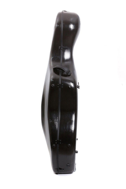Hard Cello Case 4/4 Full Size Mixed Carbon Fiber Strong & Ultralight Cello Box with 2 Bow Holders & 2 Strong Handle & 2 Back Straps & Wheels Cello Bag (Black Braided Carbon Fiber)