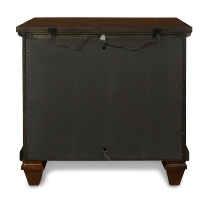 New Classic Furniture Sevilla Wood 2-Drawer Nightstand, Walnut