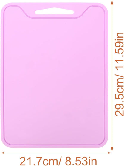 PRETYZOOM Flexible Cutting Board: 12x9 Inch Silicone Chopping Board, Non-Slip Mats for Meat, Vegetables, Fruits