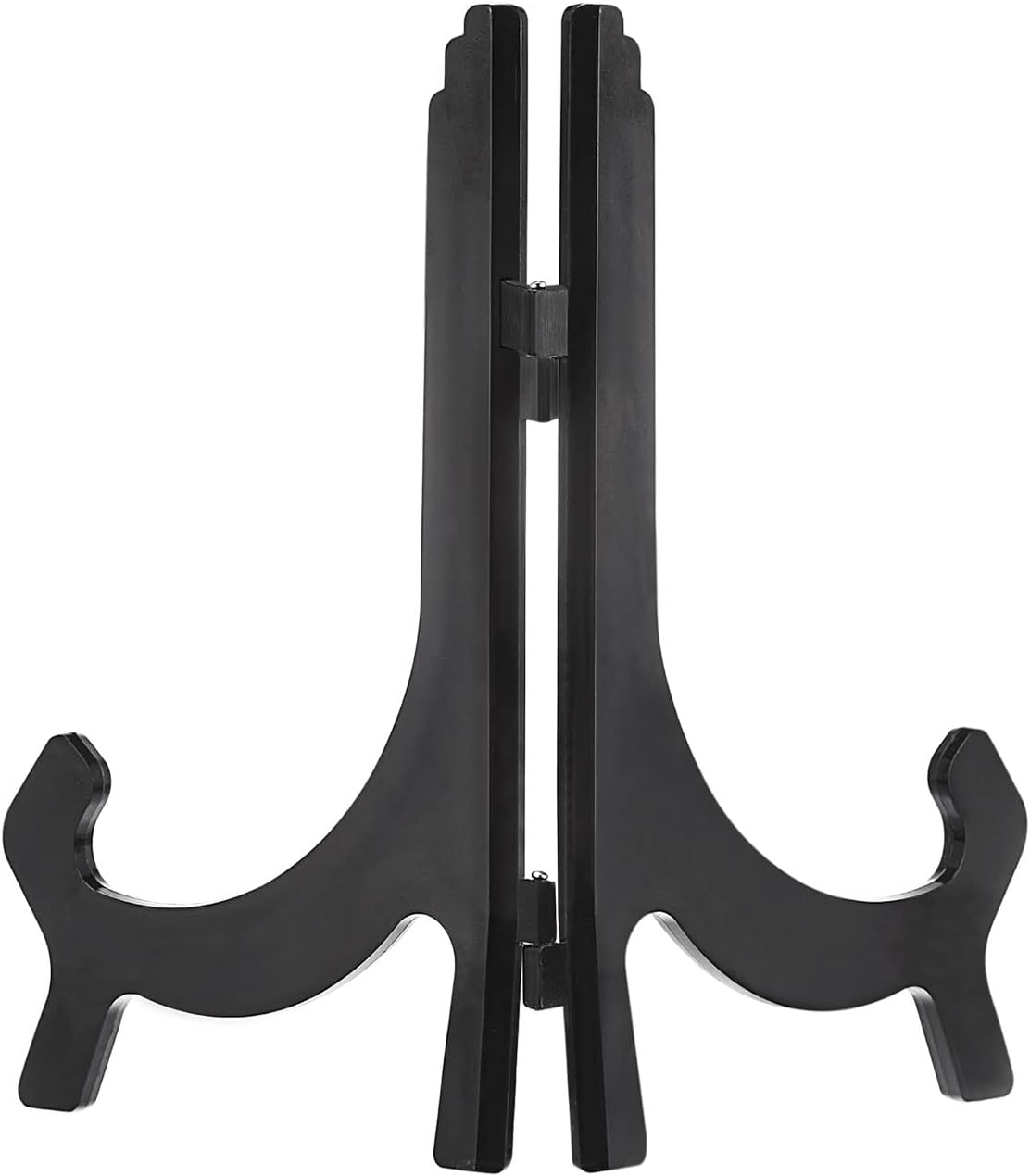 uxcell 2pcs 10" Black Plastic Folding Easel Plate Holder for Decorative Picture Frame Display
