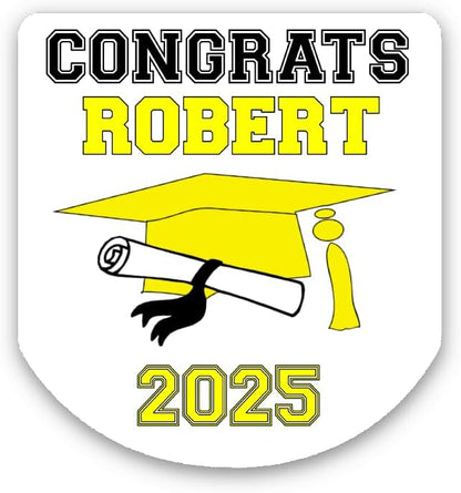 GRD107, 30 Personalized Graduation Party Favor Hand Sanitizer Labels, Graduation Party Favors, Many Colors to Choose