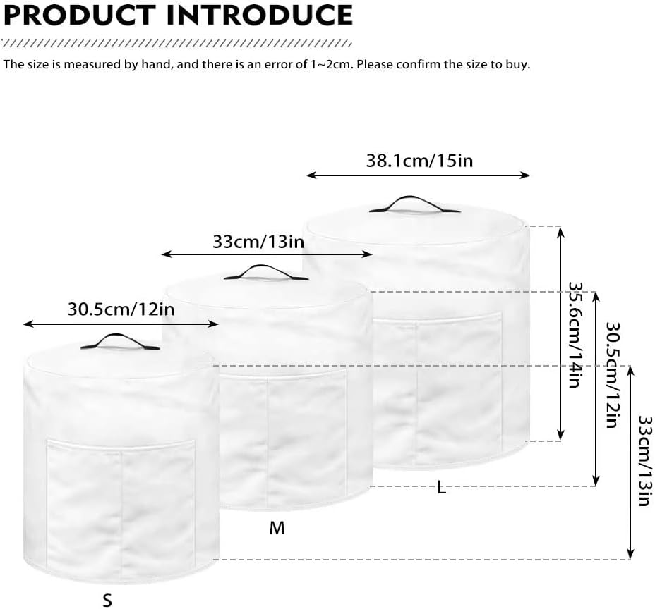 Pressure Cooker Cover, Dust-Proof Kitchen Appliance Cover for 8 Quart Instant Pot, with Handle and Pockets for Clean