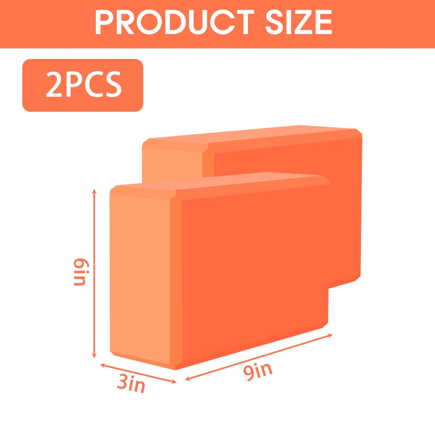 Yoga Block - Supportive Latex-Free Eva Foam - Soft Non-Slip Surface with Beveled Edges for Yoga, Pilates, Meditation - Yoga Accessories for Stability, Balance, Deepen Stretches