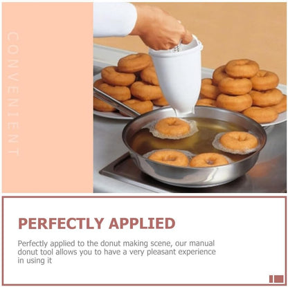 CALLARON 2pcs Doughnut Maker Machine, Mini Manual Donut Maker for Kitchen, Restaurant, Home Use