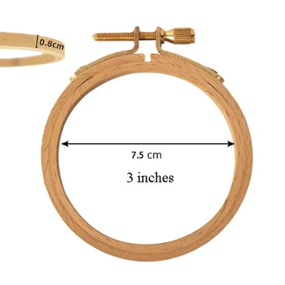 KRILLIQ Embroidery Stand Wooden Large Embroidery Hoop Set of 10 Circle Embroidery Frame Cross Stitch Scroll Frame for Quilting Needlepoint Needlecraft