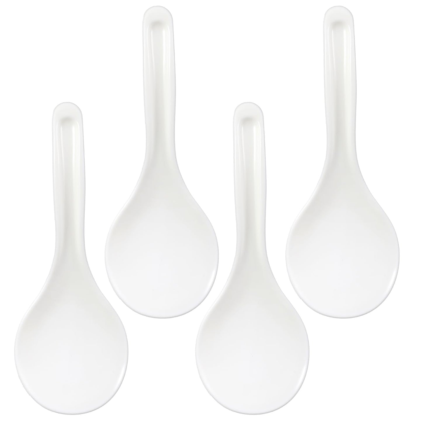 Curved Standing Rice Spoon Paddle, 2Pcs Non Stick Rice Scooper Potato Serving Spoon, Heat Resistant Cooker Scoop Paddle
