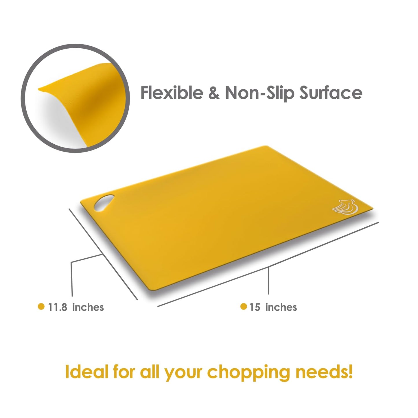EMMANA - Plastic cutting board for kitchen. Set of 8 – 6 Color-Coded Flexible Plastic Mats with Food Icons + Peeler & Microfiber Towel – BPA-Free, Non-Slip Back, Dishwasher Safe, Durable & Non-Porous