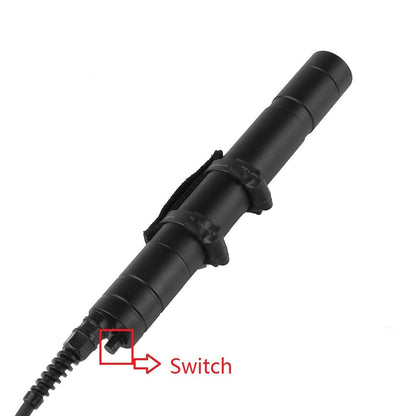 SecurityIng DF05 3000LM Primary Canister Dive Light, 3 LEDs Scuba Diving Flashlight Underwater 492ft/150M Torch with 2M Cable for Professional Diving/Cave Diving (Batteries Not Included)
