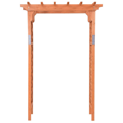 LHONE Garden Arches and Arbors Fir Wood Over High Outdoor Patio Pergola Arbors Garden Trellis for Wedding Climbing Plants Bridal Party Decoration Natural (88")