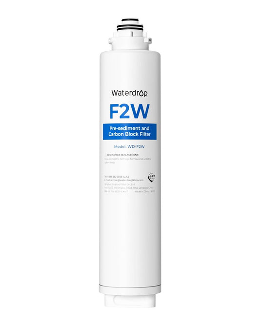 Waterdrop F2W Filter, Only Replacement for X8-PRO & X12-PRO Dual Flow Tankless Reverse Osmosis System, 6-month Lifetime