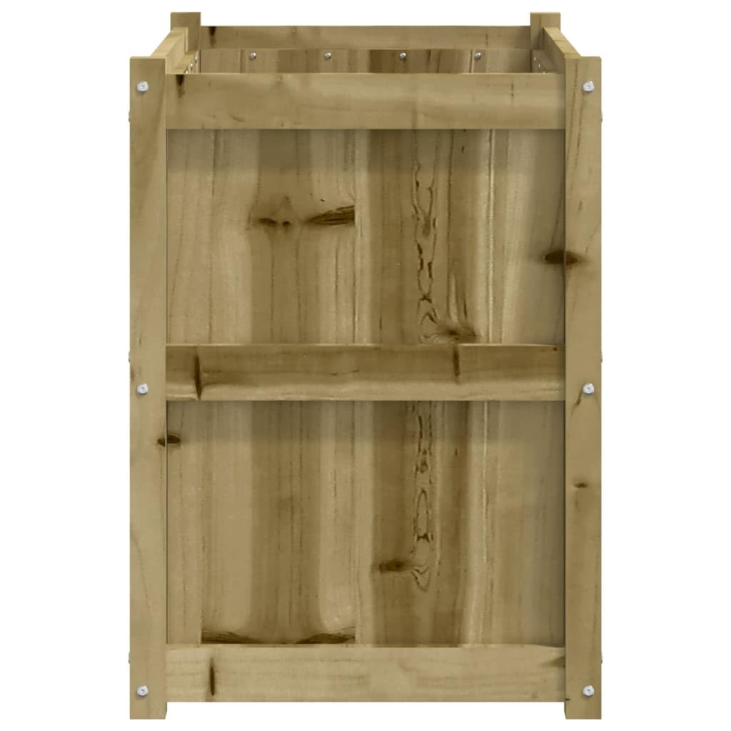 Tmriohed Large Outdoor Rustic Pine Planter Box 35.4 x 35.4 x 27.6 in Treated Solid Wood Vegetable or Flower Bed for Garden, Patio, Balcony
