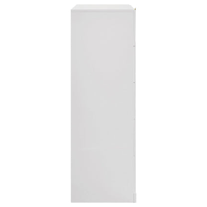 Coaster Home Furnishings - INES - Wood - 5-Drawer Chest with Vertical Gold Pulls, English Dovetail Joinery and Contemporary Design - Bedroom - White High Gloss - 223095