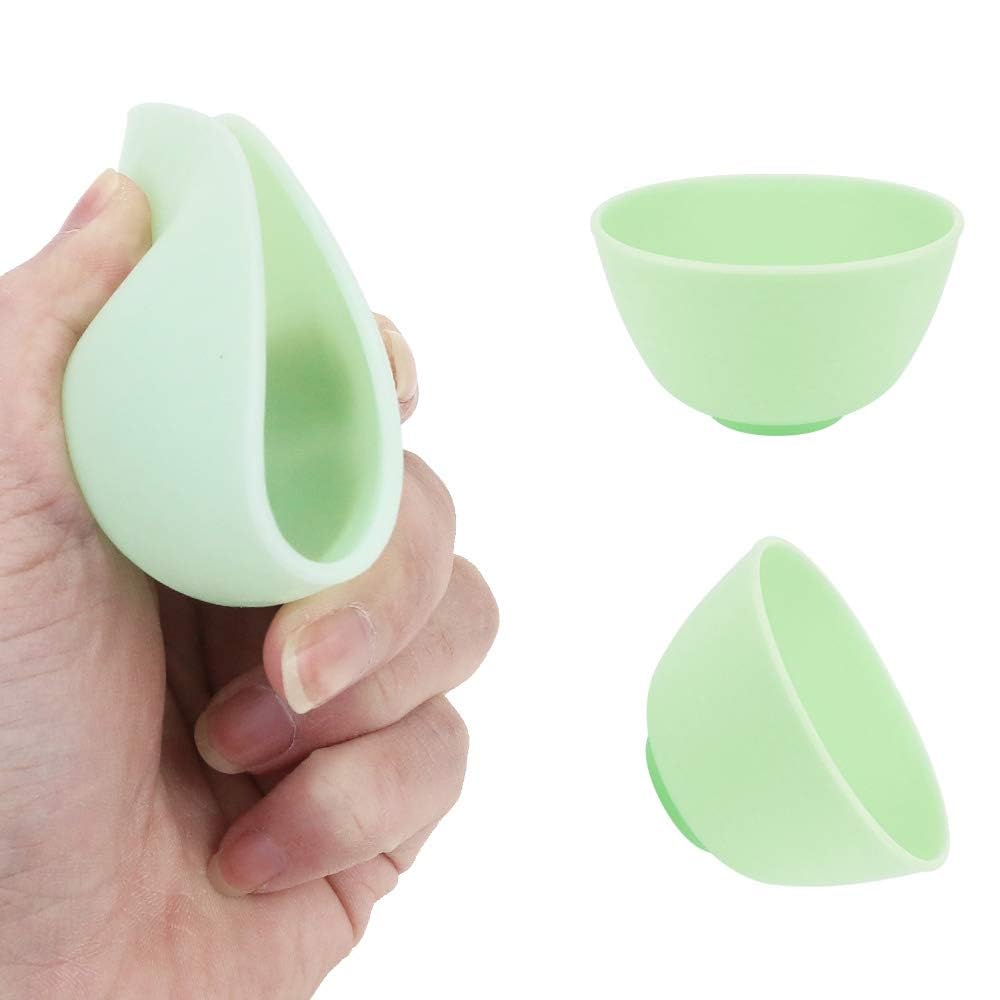 BILLIOTEAM 10 PCS Multi-colorful Silicone Mixing, Prep, Serve, Condiment and Facial Mask Bowls for Skincare, DIY Craft, Resin, and Acrylic Painting