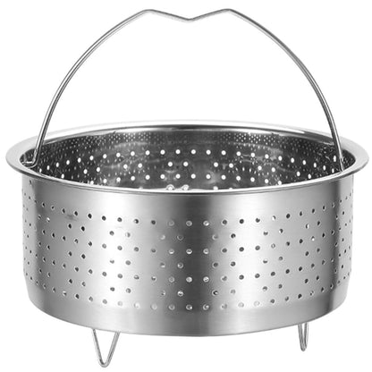 Luxshiny Multi-Use Vegetable Steamer Basket 6.88 Inch Stainless Steel Food Steaming Basket for Dumplings Seafood Eggs Corn and More