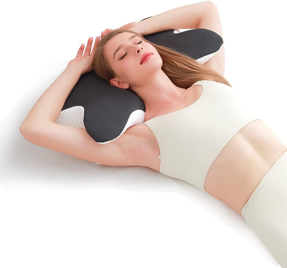 Cervical Neck Pillow for Neck Pain Relief,Neck Support Pillow for Sleeping, Side Sleeper Pillow for Bed,Memory Foam Ergonomic Pillows for Back Stomach Sleepers