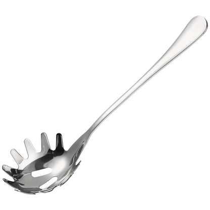Stainless Steel Pasta Spoon, Spaghetti Spoons Server, Spaghetti Fork with Ergonomic Handle, Noodle Utensil for Kitchen, 9. 4inch