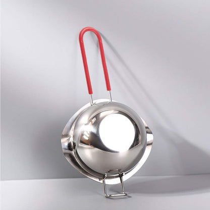 Stainless Steel Double Boiler Pot with Heat Resistant Handle for Melting Chocolate, Candy and Candle Making (18/8 Steel, 20oz, Universal Insert)