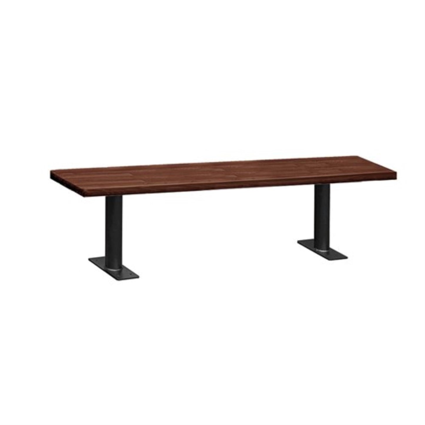 Salsbury Wood Locker Bench - 72 Inches - 14 Inches Deep - Dark Finish - Bolt Mounted