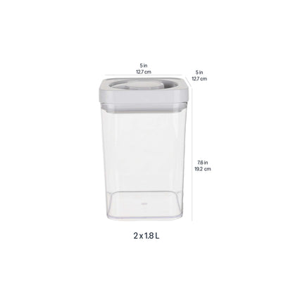 Amazon Basics Airtight Food Storage Containers, BPA Free, Dishwasher Safe, with Twist/Turn Lids, for Kitchen Pantry Organization, 10-Piece Square Set, Clear Plastic