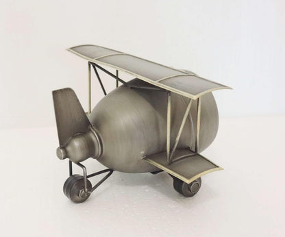 TenFuju Airplane Metal Tabletop Clock Industrial Home Decor Accents for The Mantel, Shelf, Desk, or Any Table Top