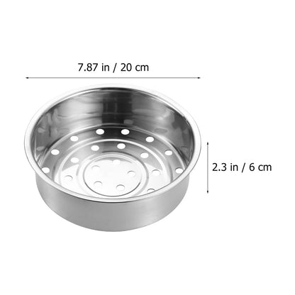 Cabilock Stainless Steel Rice Cooker Steamer Basket 7.87 Inch Thickened Steaming Grid for Vegetables Seafood Meat Food Steamer Insert Kitchen Cooking Accessory