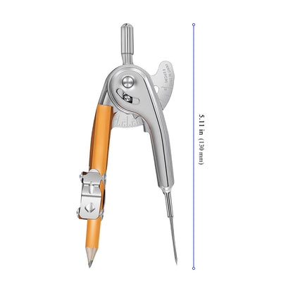 YUENPUN 30 Pieces Metal Geometry Compass with Pencil, 5 Inch Precision Drafting Compass for Office Woodworking Art Drawing