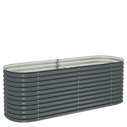Todiikf Galvanized Steel Raised Garden Bed 94.5"×94.5"×31.9", Large Grey Planter Box for Vegetables, Herbs, Flowers