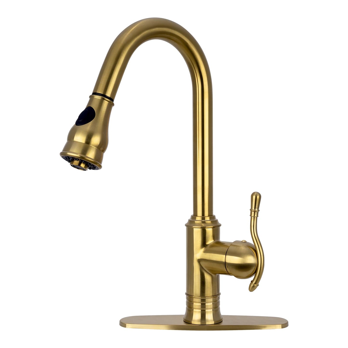 Akicon Single-Hole Pull-Down Sprayer Copper Kitchen Sink Faucet Single Handle (Antique Copper)