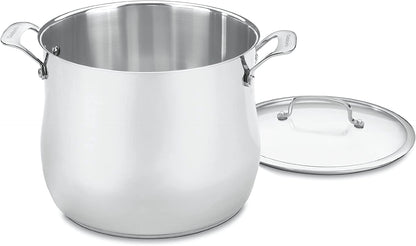 Cuisinart Contour Stainless 13-Piece Cookware Set with 12-Quart Stockpot Bundle