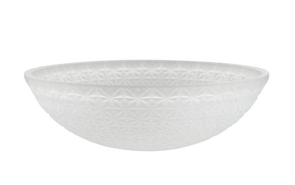 Aspen Creative 25304-76-1, Frosted Glass Shade w/Diamond Pattern for Medium Base Socket Torchiere Lamp, Swag Lamp and Pendant, 11-3/4" Diameter x 3-3/4" Height