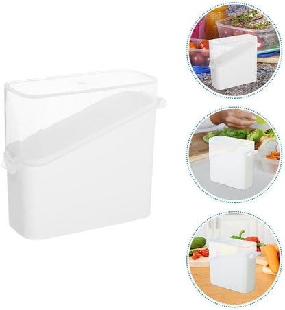 PRETYZOOM Cheese Slice Storage Container, 2pcs Sliced Cheese Saver Box with Clear Flip Lid for Fridge Bins