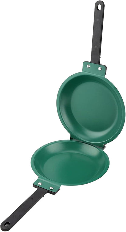 Steel Reversible Non-Stick Pancake Maker Pan, Easy Flip Fry Pan for Fluffy Pancakes, Omelette, Frittata