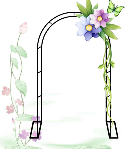 Large Steel Rose Arch Trellis Archway for Climbing Plants Decorative Garden Metal Arches Outdoor Wedding Decoration 180cm x 220cm / 300cm x 220cm (White W3meters*H2.2M)