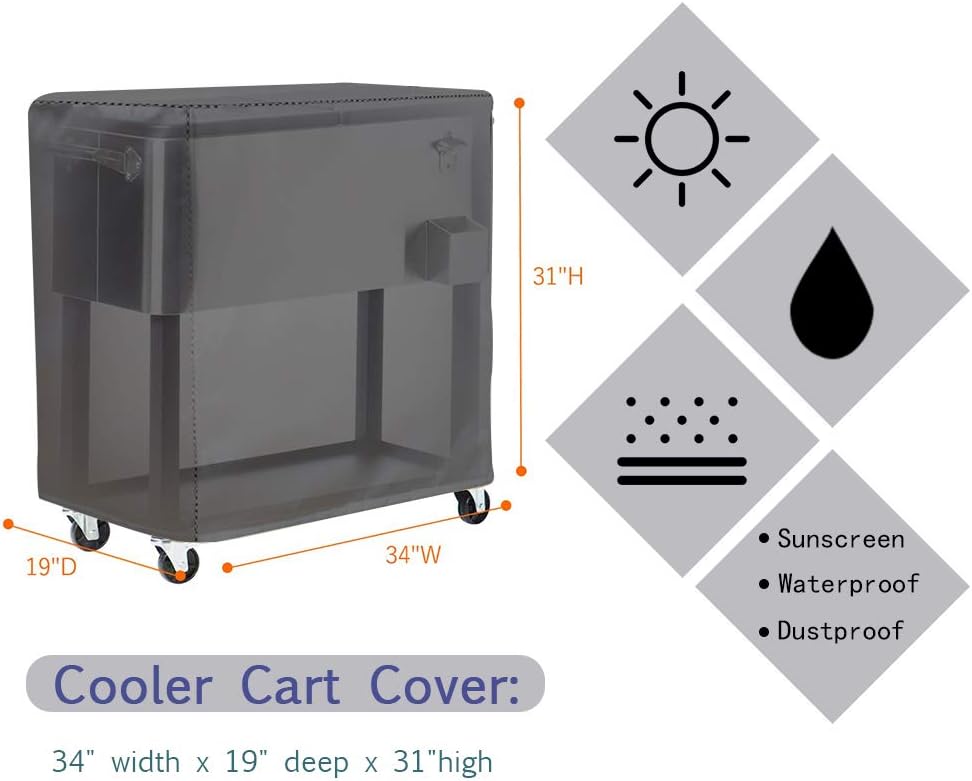 Mr.You 80 Cooler Cart Cover - Universal Fit for Most QT, Super Insulation Cashmere Material, Rolling Cooler Protective
